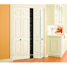 white bi-folding molded door, 6 panel molded door